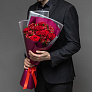 Букет из роз и альстромерий "Страсть в букете"  2